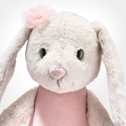 Steiff Hoppie Balletthase 30cm bunt, Plüschtier mit Schlappohren, Flauschiges Stofftier im Ballett-Outfit zum Kuscheln und Spielen, Kuscheltier für Mädchen und Jungen, waschmaschinenfest