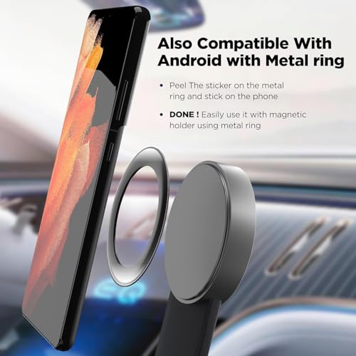 Image of Car Mount Wireless Charger Powerful Magnetic Hold Compatible with All iPhones, Android Flexible & Bendable Mobile Stand & Fast Charger