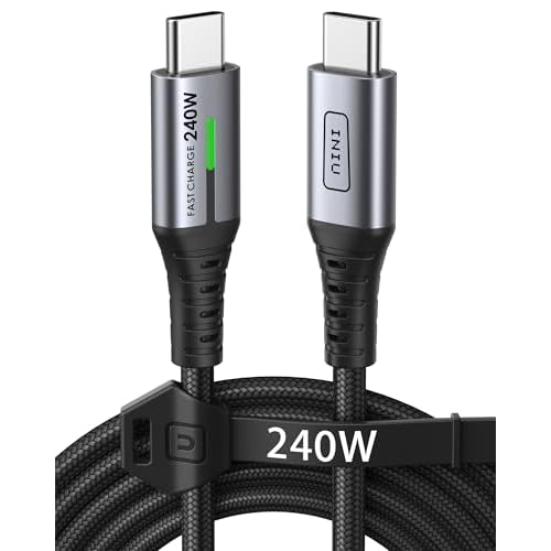 INIU 240W 2m USB-C to USB-C Fast Charging Cable