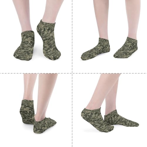 5 Pairs Womens Ankle Sock Military Woods Camouflage Crew Socks Cotton Socks Mens Running Low Cut Breathable No Show Sock4