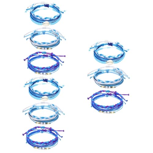 Bracelets fil ciré à coquillages : le lot de bijoux tissés main idéal à offrir