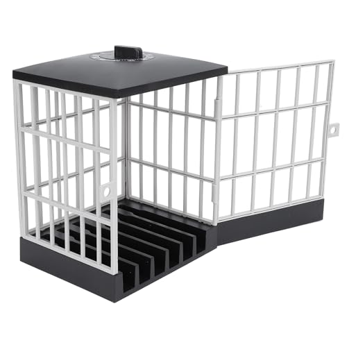 Cell Phones Prison Lock Up Safe, Compact Cell Phone Jail for Party (Black and Grey)