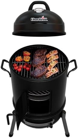 Char-Broil Bullet Charcoal Smoker 16 Inch - 18202075, Black