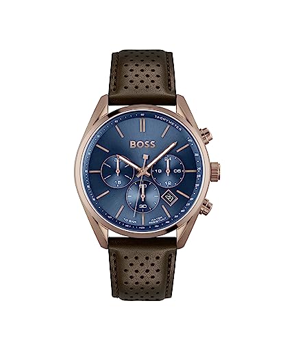 Boss Reloj Cronógrafo De Cuarzo Para Hombre Con Correa En Piel Marrón - 1513817 Boss Reloj Cronógrafo De Cuarzo Para Hombre Con Correa En Piel Marrón - 1513817