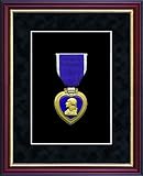 Church Hill Classics Purple Heart Medal Display Frame - Featuring Newport Moulding and Museum-Qualit