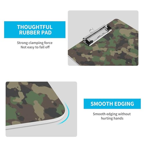 Planchette à pince A4 camo avec clip profil bas antiglisse haute capacité - 6