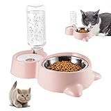 【Halten sie die umgebung sauber】: Wenn Haustiere mit der Zunge Wasser trinken, wird der Silikonring abgesenkt. Zu diesem Zeitpunkt kann die futterautomat für Haustiere automatisch die entsprechende Menge Wasser liefern. Daher kann diese futterautomat für Haustiere sicherstellen, dass kein Wasser ausläuft, und die Umwelthygiene zu jeder Zeit aufrechterhalten. futterautomat futterspender hundenapf katze.