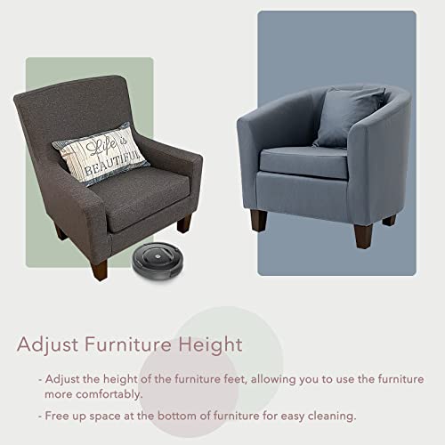 Couch Legs 6 Inch, Sofa Legs For Furniture Set Of 4, Square Wood Furniture Legs Replacement For Furniture Feet,Coffee Table, Dresser, Cabinet, Bed,Mid Century Brown Color #TOP3