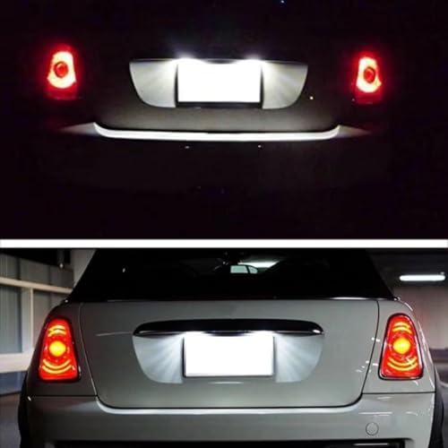 Luz de matrícula para Mini R56 Hatchback 2007-2013 lámpara trasera sin error 6