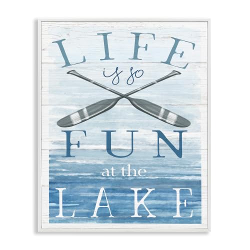 Lake House Nautical Oars Water, 11 x 14 Inch Framed Giclée Print