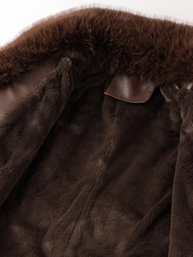 Bellivera Women's Faux Leather Jacket Moto Biker Sherpa-Lined Coat with Removable Fur Collar4