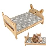 Cuccia per Furetto | Habitat cartoon con tappetino morbido | Habitat da coniglio in legno smontabile da interno | Per Furetto, Scoiattolo, Riccio, CincillĂ , Criceto, Petauro, Gabbia, Interno e Casa