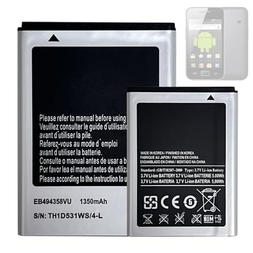 HIGHAKKU Batterie de Remplacement Compatible avec Samsung Galaxy Ace GT S5830i Samsung GT-S5660...