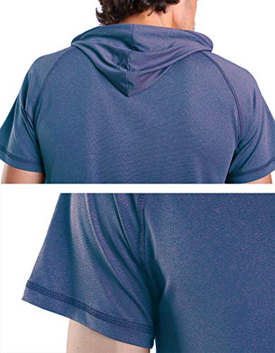 Gary Com Men's Short Sleeve Hoodie T-Shirt Pullover Workout Sweatshirt with Pocket4