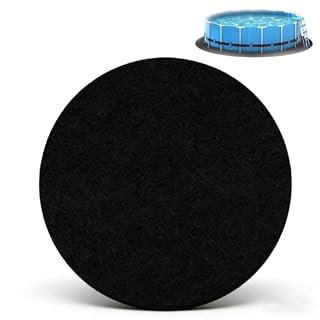 CAIEJSAEN tapis de sol rond 305 cm géotextile noir