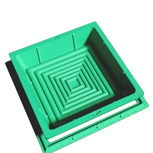 JLLEIZYZ Arqueta 60x60 con Tapa, Rejilla Desague Jardin, La Ranura Superior Se Puede Llenar con Material Molido, Adecuada para Césped, Aceras, Parques(40x12cm/15.7x4.7in)