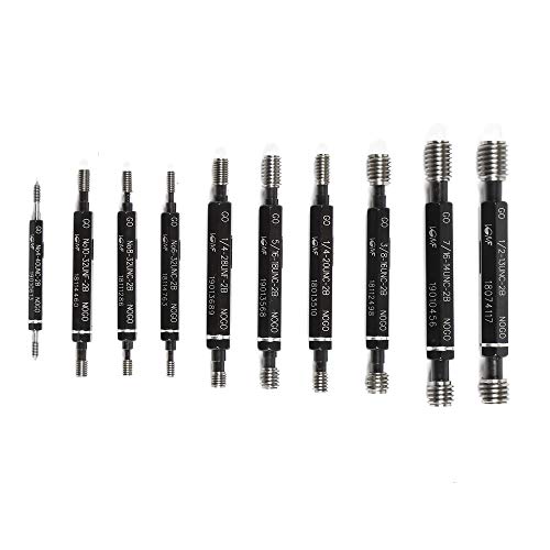 10 Pcs Double End Thread Plug Gauge, Hardware Tool, Used to Detect The Thread Pitch Diameter (Metric Threads)