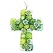 Glass Of Venice Pendentif Croix Murano Millefiori Vert