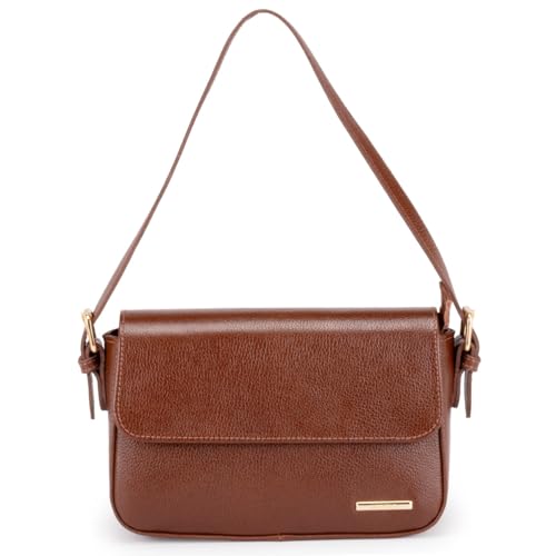 Bolsa Ombro Média Couro Ibiza Sifra (MARROM)