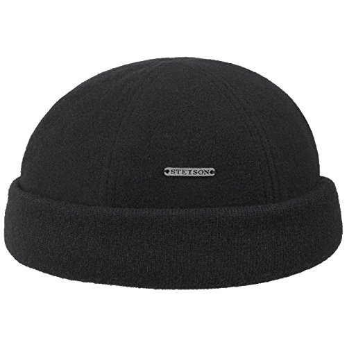 Preisvergleich Produktbild Stetson Sparr Umschlagmütze Dockermütze Mütze Wintermütze für Herren Fleecefutter Wollmütze mit Umschlag, Docker, Futter,, Schwarz, XL (60-61 cm)