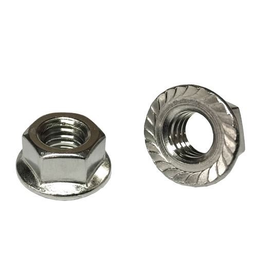 (40) 1/4-20 Hex Serrated Flange Nuts Stainless Steel 304
