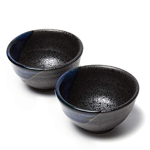 華 黒吹青流徳利(小)&おちょこ2個セット