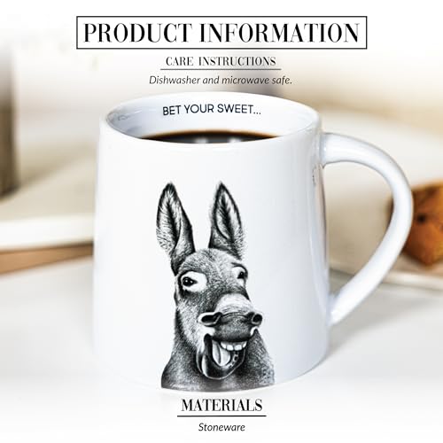 Mug de piedra 17 oz con diseño de burro miniatura 2