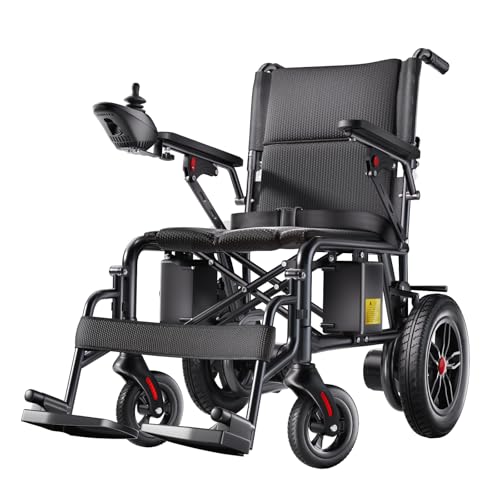 Homyking carrozzina per disabili, sedia a rotelle pieghevole leggera, sedia a rotelle elettrica, monopattini elettrici, scooter elettrico adulti senza patente, Durata di 25 km Motore di 500W