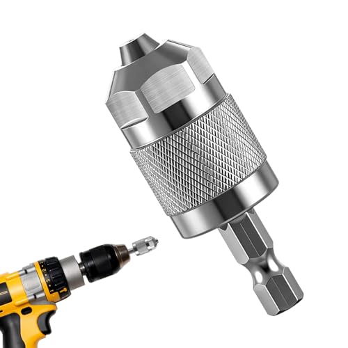 Portabrocas – Convertidor resistente de 1/4 pulgadas, adaptador de broca de vástago hexagonal de 3 mandíbulas, para carpintería, procesamiento de metal, destornillador inalámbrico, herramienta