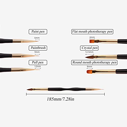 Zeayebsr 3 Stück Gelnagel Pinsel,gelnägel pinselset Gel Pinsel Set für Nailart Pinsel Nagelzubehör,Acrylfingernägel Nailart Maniküre Nagelzubehör – Bild 3