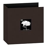 Pioneer 8 1/2 Inch by 11 Inch 3-Ring Fabric Frame Cover Memory Binder, Chocolate Brown