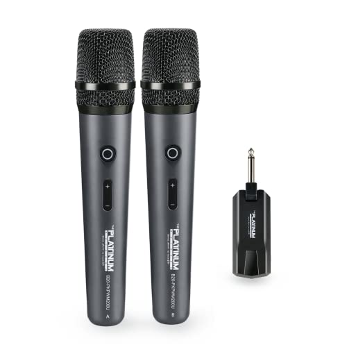 The Platinum Wireless Microphone For Mic Input Uhf Metal Dynamic Handheld Multipurpose Mic With Rechargeable Receiver 160Ft Range Suitable For Karaoke Machine/Amplifier Speake/Mixer/Church #TOP1