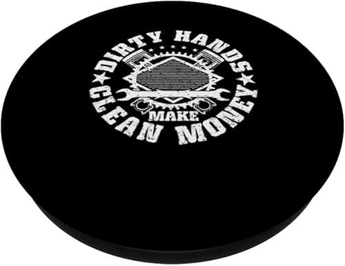Miniatura 2 de Dirty Hands Make Clean Money Mecanista Mecánico Divertido PopSockets Intercambiable PopGrip