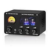 tube preamp guitar Manopola e selettore di ingresso indipendenti: con controllo separato di reble e bassi, i componenti proporzionali specifiche in frequenza alta e bassa possono essere regolati per la musica in presenza con alti e bassi profondi. Quindi con il pulsante di ingresso e 4 gruppi di ingressi RCA possono essere selezionati liberamente.
