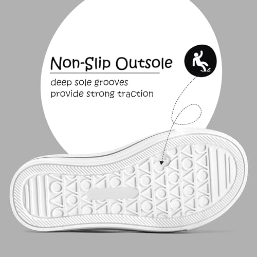 Image of K KomForme Toddler Sneakers Girls Shoes with Dual Hook and Loops | Comfortable, Lightweight