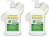 AmLactin Daily Nourish 12% - 14.1 oz Body Lotion with 12% Lactic Acid - Exfoliator and Moisturizer for Dry Skin (Packaging May Vary)​ (Pack of 2)
