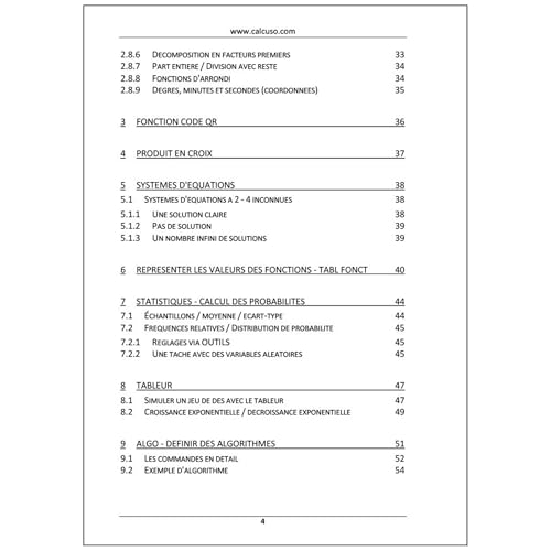 CALCUSO Fachbuch für den Casio fx-92 Collège - 88 Seiten in DIN A5 - Schnelleinstieg mit Anwendungsbeispielen und Aufgaben