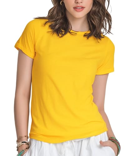 Womens Plain T-Shirts Fitted Triblend Tee Lightweight Crewneck Tshirts Moisture Wicking Short Sleeve Tops Solid Color4