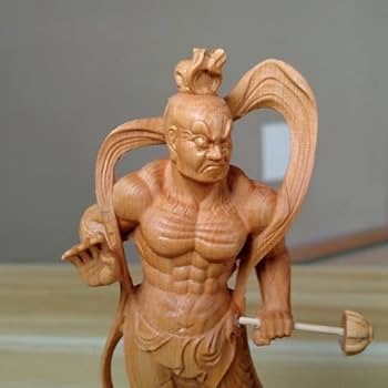 Amazon.co.jp: 金剛力士像 仁王像 阿形 吽形 あうん 全長約13cm 二