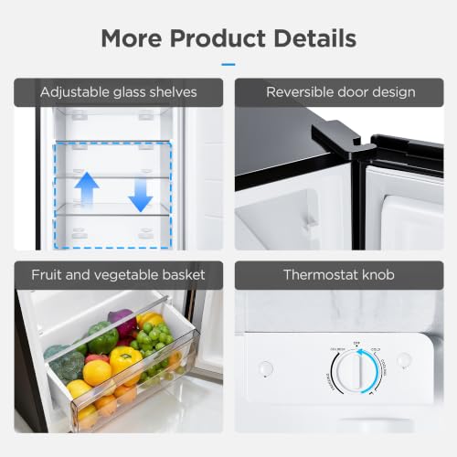 Image of Midea 7.1 Cu.ft Upright Freezer, Fridge Freezer Convertible, Black