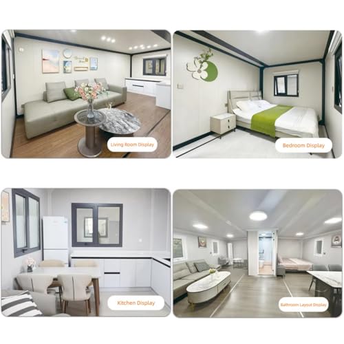 2 Story Granny Flat Expandable House Prefab Tiny Home Steel Container House Expandable Modular Villa Mobile Prefabricated Home Portable Trailer House Villa with Full Equipped Bathroom & Kitchen - Image 6