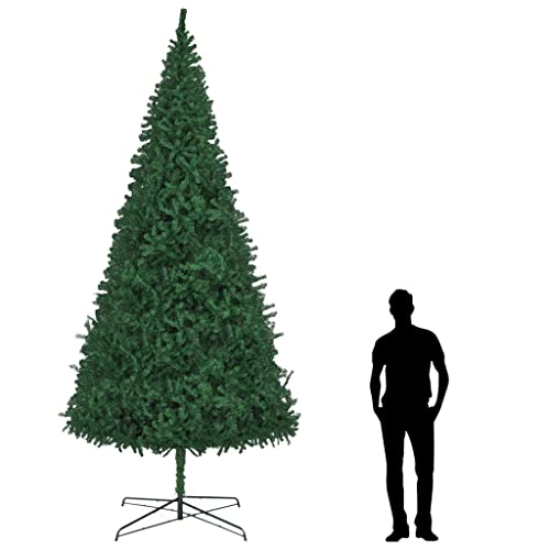 Christmas Trees, Extra Large PVC, Artificial 14ft Foot Tree with Pre Lit Lights for Indoor Living Room - Green, Cone-Shaped Christmas Trees, Extra Large PVC, Artificial 14ft Foot Tree with Pre Lit Lights for Indoor Living Room - Green, Cone-Shaped