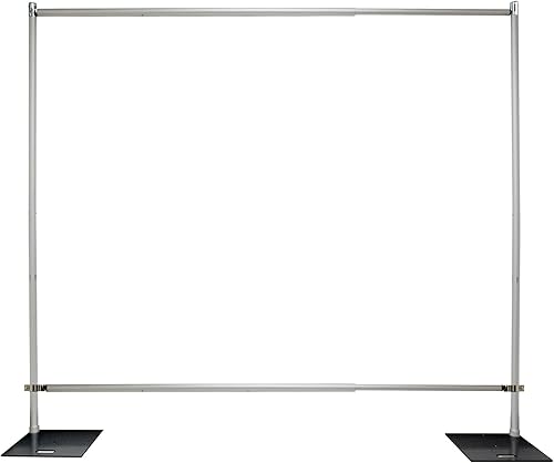 Miniatura 7 de Crowd Control Center Telón de fondo de tubería y cortina para cabina de fotos, boda, fiesta, convención, feria, kit de feria, solo marco (8 x 20