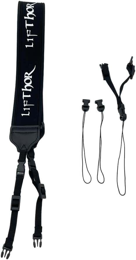 LifThor StrapThor ACE Professional Lanyard – Adjustable 2-in-1 Neoprene Neck Strap with Quick-Release Mechanism, One-Point & Two-Point Connections