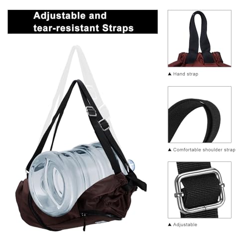 Image of Kamo Drawstring Backpack Bag - Sport Swimming Yoga Backpack with Shoe Compartment, Two Water Bottle Holder for Men Women Large String Backpack Athletic Sackpack for Travel