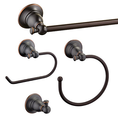Design House 188607 Oakmont 4-Piece Bathroom Accessory Kit, Oil Rubbed Bronze