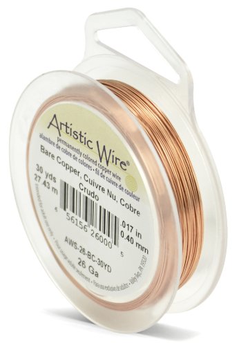 Beadalon Artistic Wire 26-Gauge Bare Copper Wire, 30-Yards