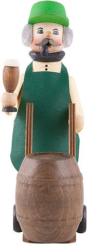 Bonhomme de bière fumeur Drechslerei Kuhnert 17 cm une idée cadeau originale en bois