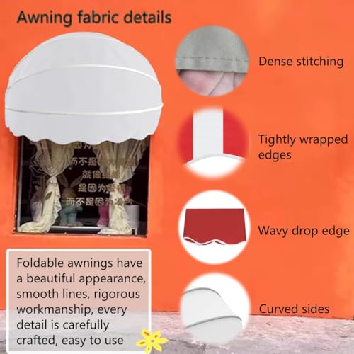 Auvent pliable protection UV optimale et housse polyvalente de terrasse - 6