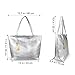 ABOOFAN Bolsa de Asas para Mujeres Gran Capacidad para Mujer Bolso de Mano Bolsa de Compras PU Bolsas de Fiesta para El Trabajo Escolar Plata de Oro Imagen de ABOOFAN Bolsa de Asas para Mujeres Gran Capacidad para Mujer Bolso de Mano Bolsa de Compras PU Bolsas de Fiesta para El Trabajo Escolar Plata de Oro